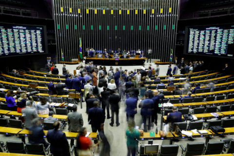 A general view of the plenary chamber of deputies during a session at the National Congress in Brasilia, Brazil December 18, 2024. REUTERS/Adriano Machado/File Photo
