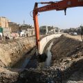 Construction in Pakistan's Karachi in ongoin efforts to prevent floods