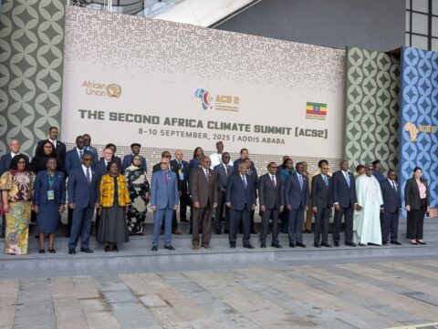 African leaders gather for a family photo at the second Africa Climate Summit. They called for a bigger role in the world's energy transition. (ACS2) in Ethiopia, on September 8, 2025