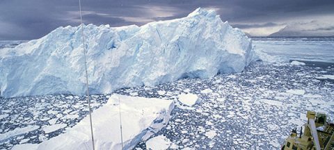 Gary Braasch shot of disintegrating Muller ice shelf