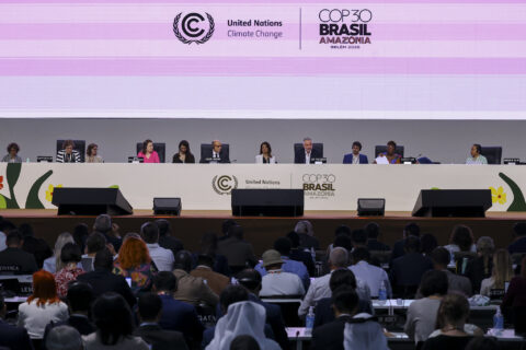 Ambassador André Corrêa do Lago, president of COP30, attends the opening ceremony of the 30th Conference of the Parties (COP30) on November 10, 2025, in Belem, Brazil.