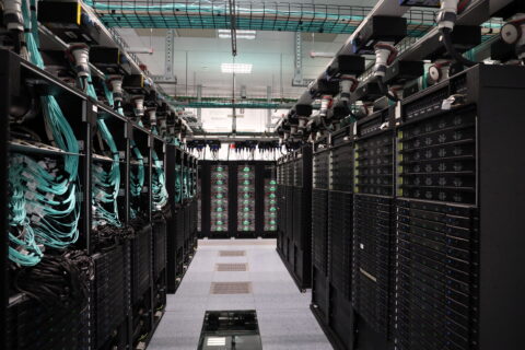 A view of the supercomputer at the European Centre for Medium-Range Weather Forecasts in Bologna, Italy