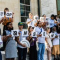 Campaigners doing a demonstration as plastics treaty talks enter the final stage in Geneva.As UN talks for a plastics treaty reach their endgame, campaigners call for a vote that could help limit plastics production